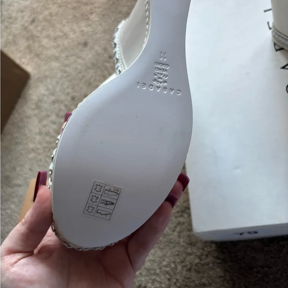 Casadei White Wedge Sandals in great condition! - Picture 10 of 14